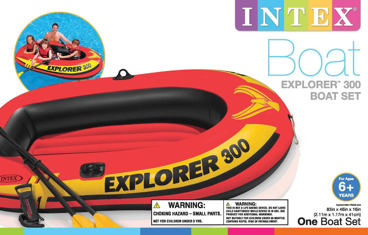 Inflatable 3 Person Raft Boat with Pump & Oars D71070