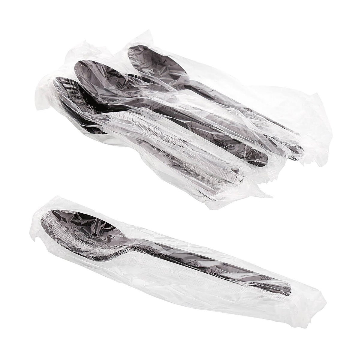 Black Medium-Heavy Weight Polypropylene Teaspoons, Case of 1000 C595408