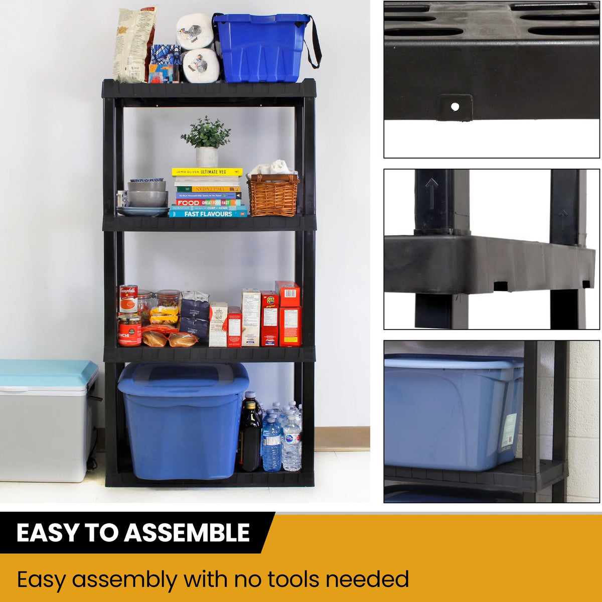 4-Tier Shelving Unit, Pack of 4 F27047