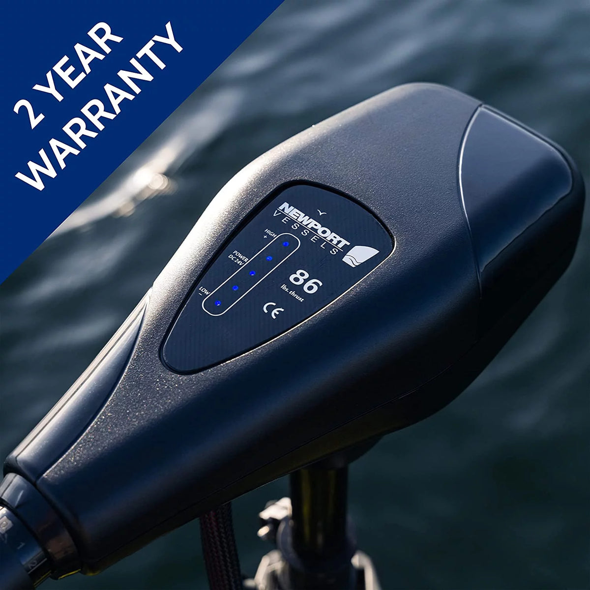 55 lb Thrust Saltwater Transom Mounted Electric Trolling Motor J5718