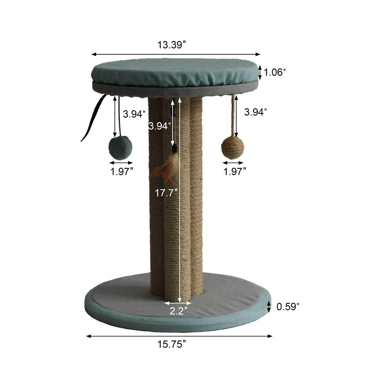 Cat Scratcher with 3-Sided Play Post Q610745