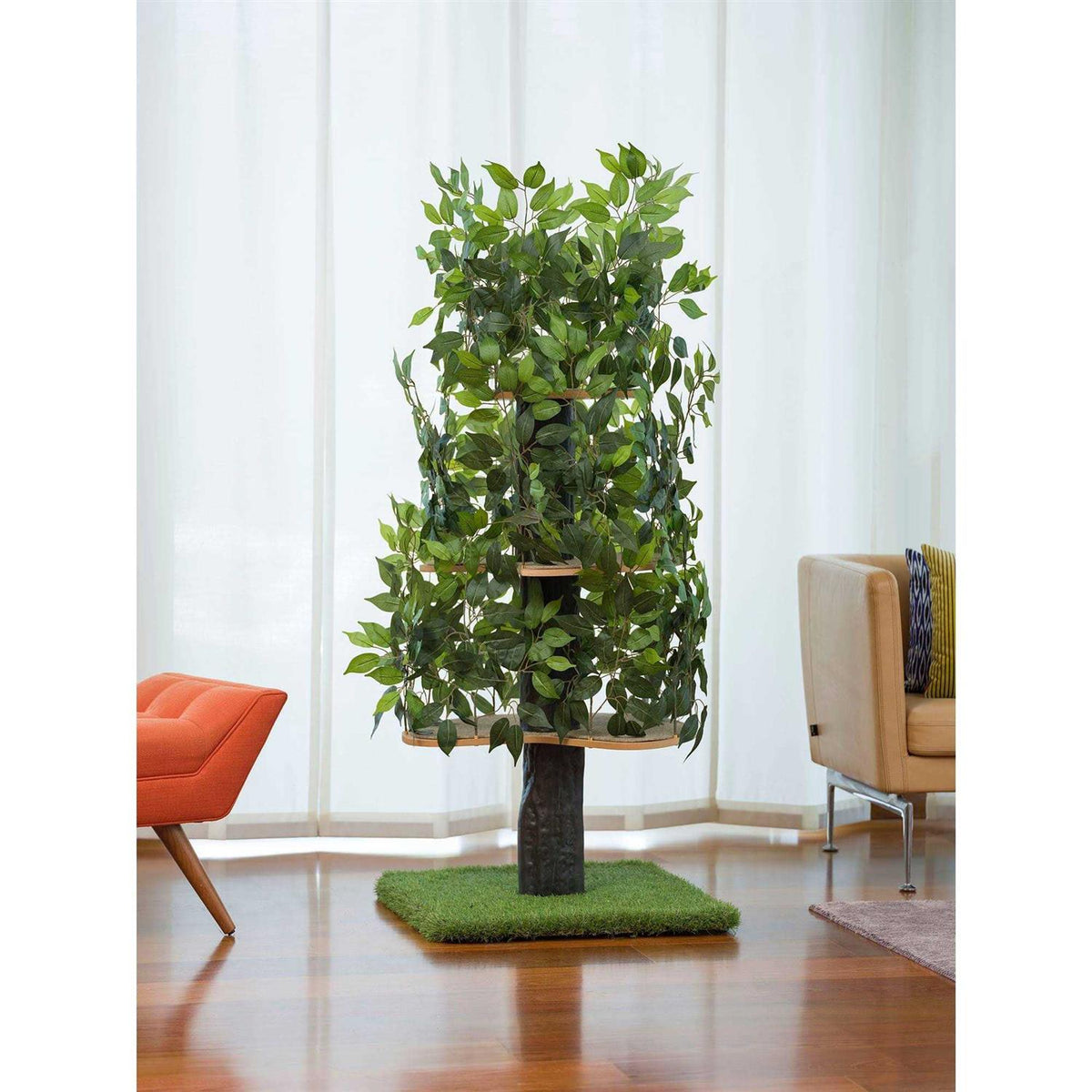 Cat Tree with Leaves Cat House R687083