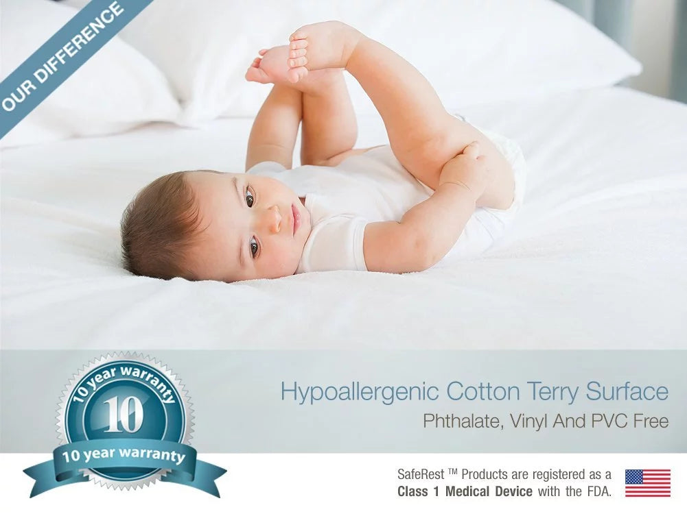 Hypoallergenic Waterproof California King Mattress Protector V5405
