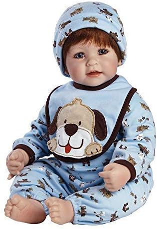Toddler Boy Doll with Puppy Print Onesie X859236