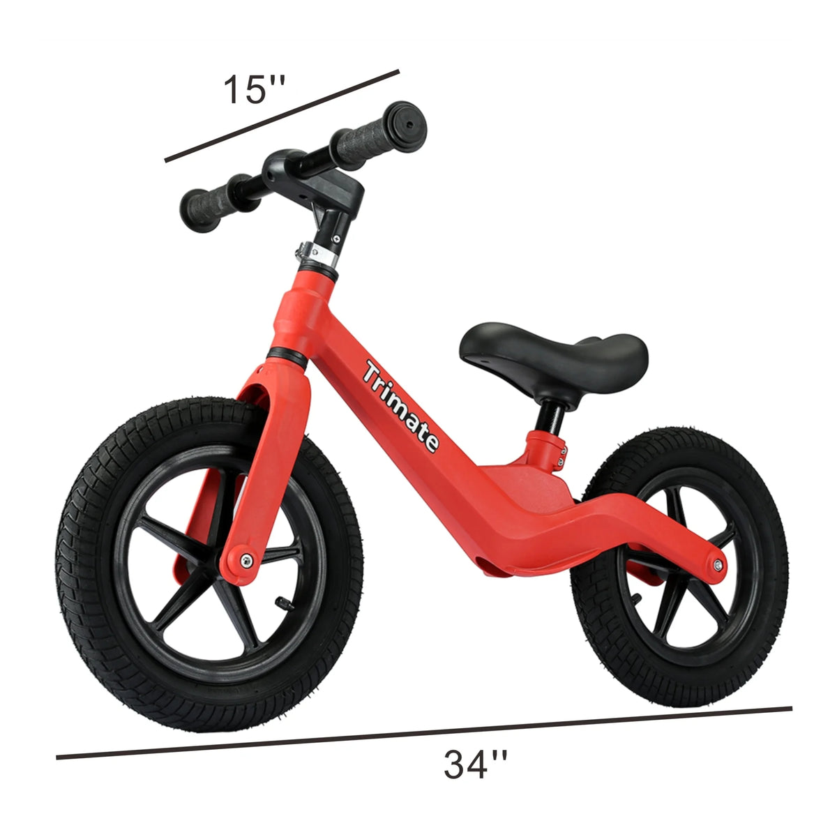 Red No Pedal Toddler Balance Bike 12 Inflated Tire H285