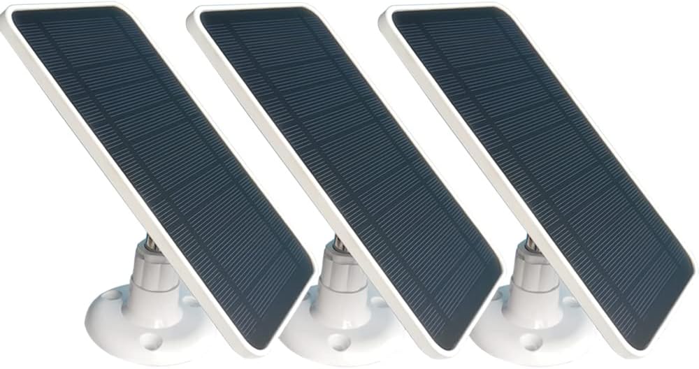 Solar Panel Charger with 13 FT Cable, Adjustable Wall Mount, 3 Pack Z626