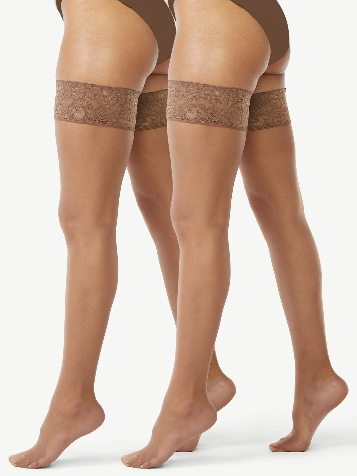 Sheer Lace Top Thigh Highs 2-Pack S277