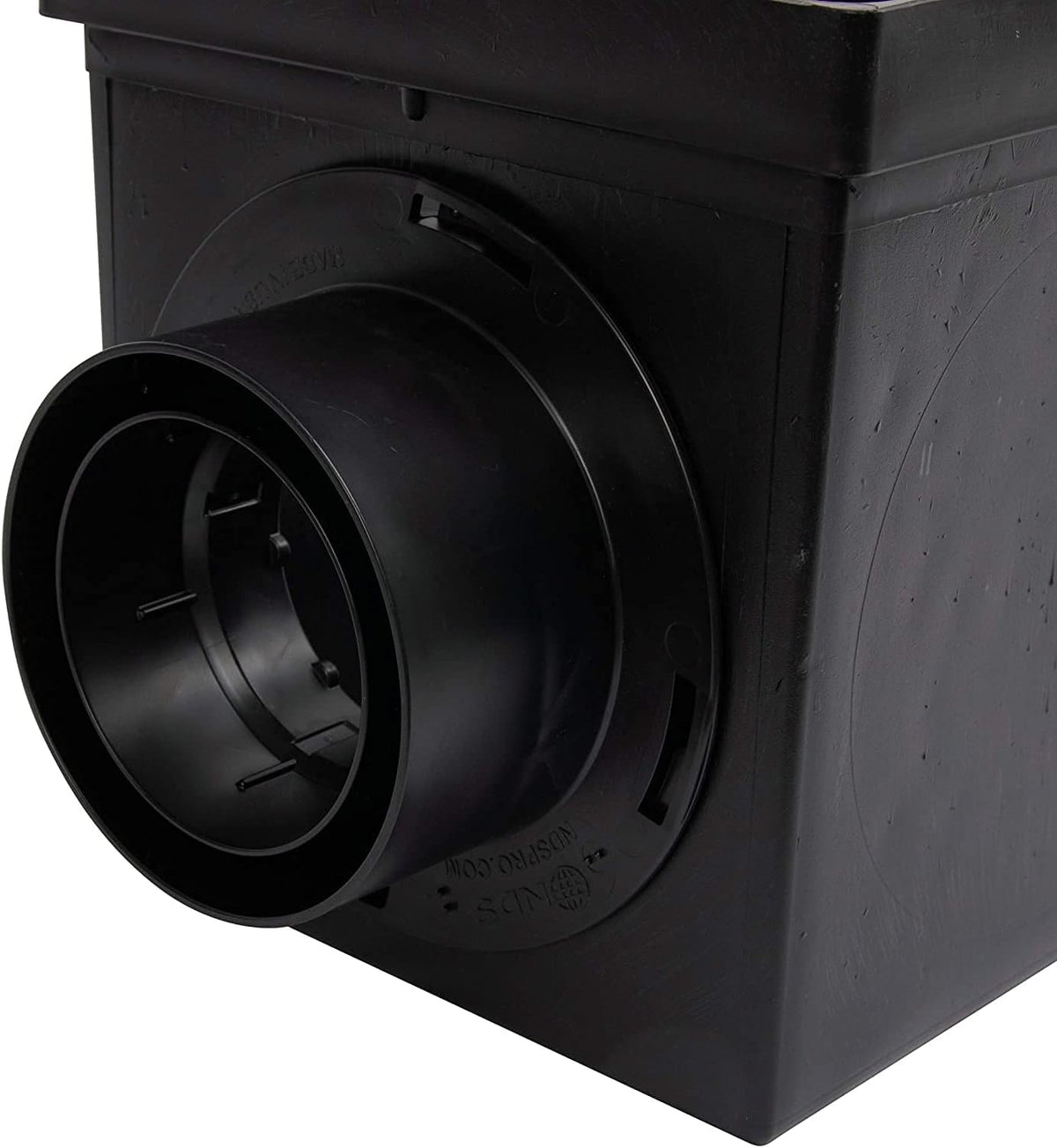 Square Catch Basin Drain Kit with 2-Opening, 2 Adapters, 1 Outlet Plug, 9-Inch Black Plastic Grate G22272