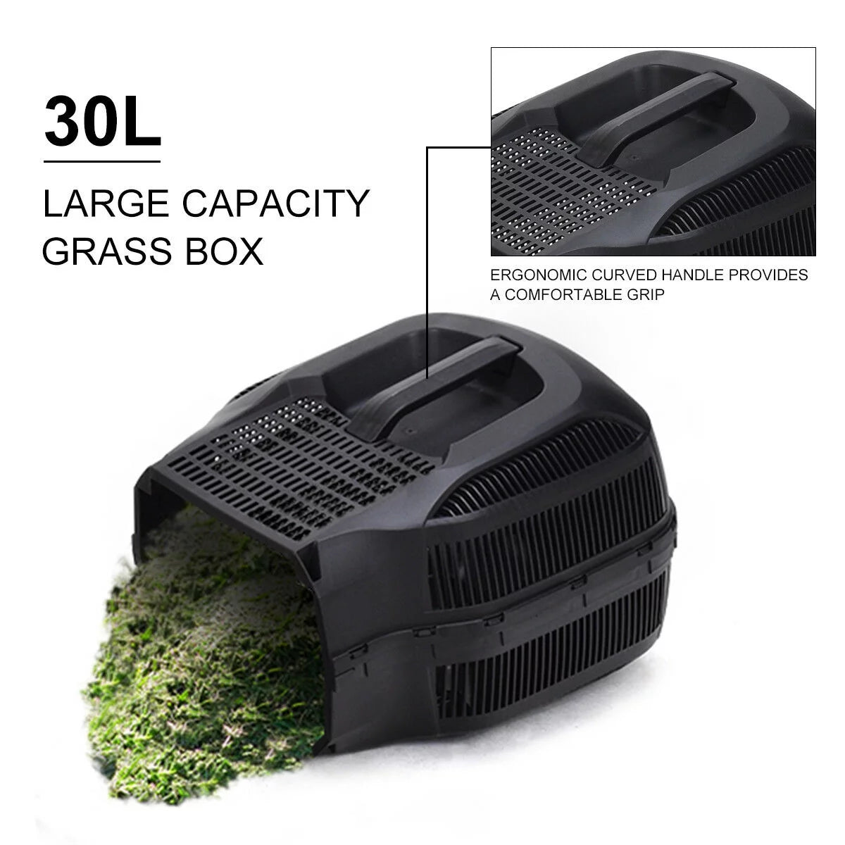 14-Inch Corded Electric Push Lawn Mower with Grass Bag L703558