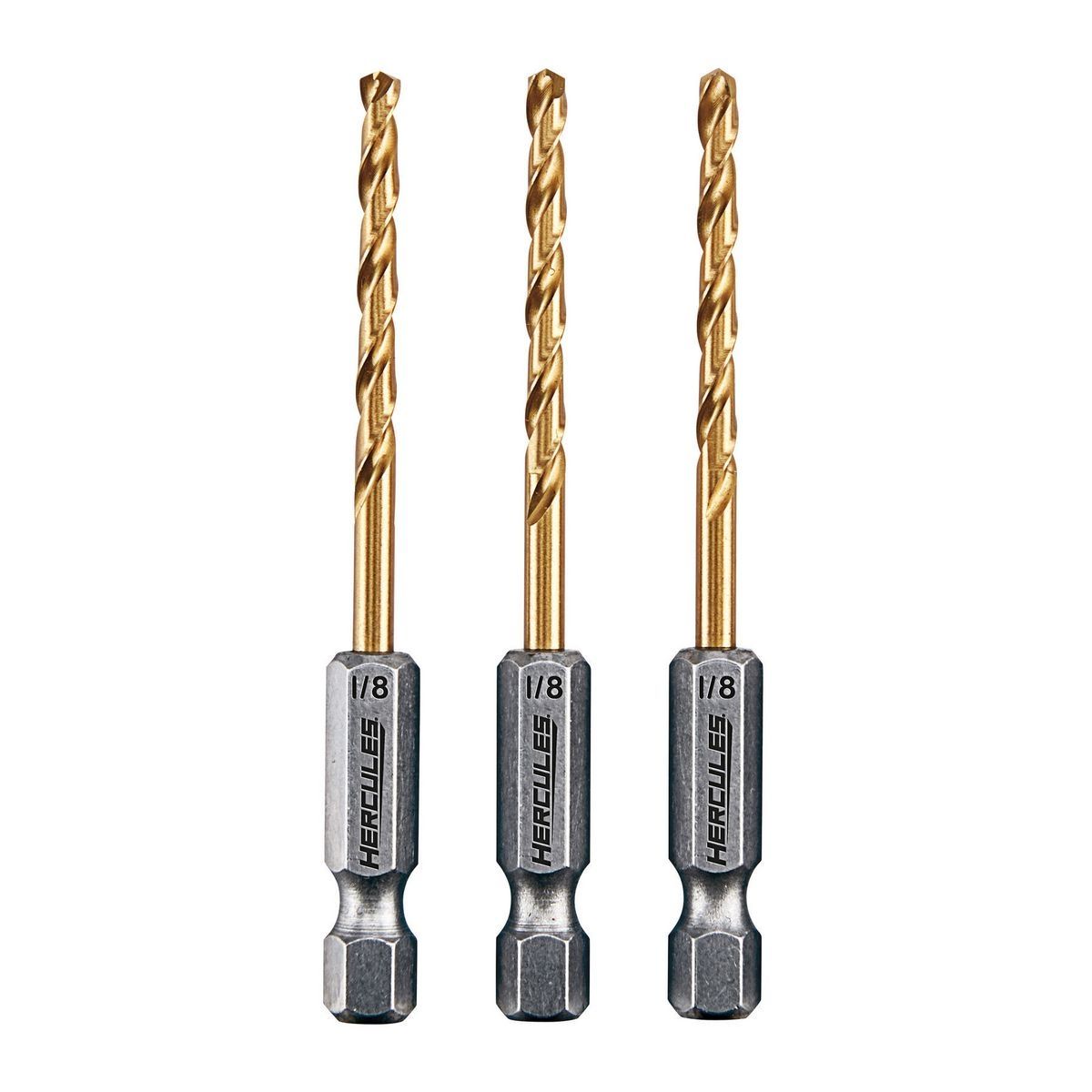 1/8 in. Titanium Drill Bit Set, 3-Piece H4996