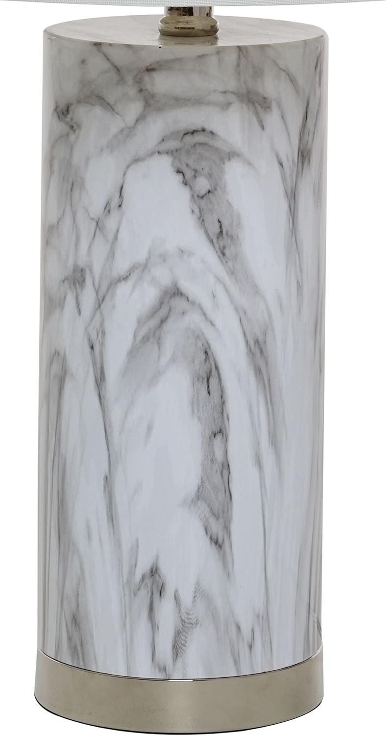 Modern Marble Table Lamp with Polished Nickel Accents T891