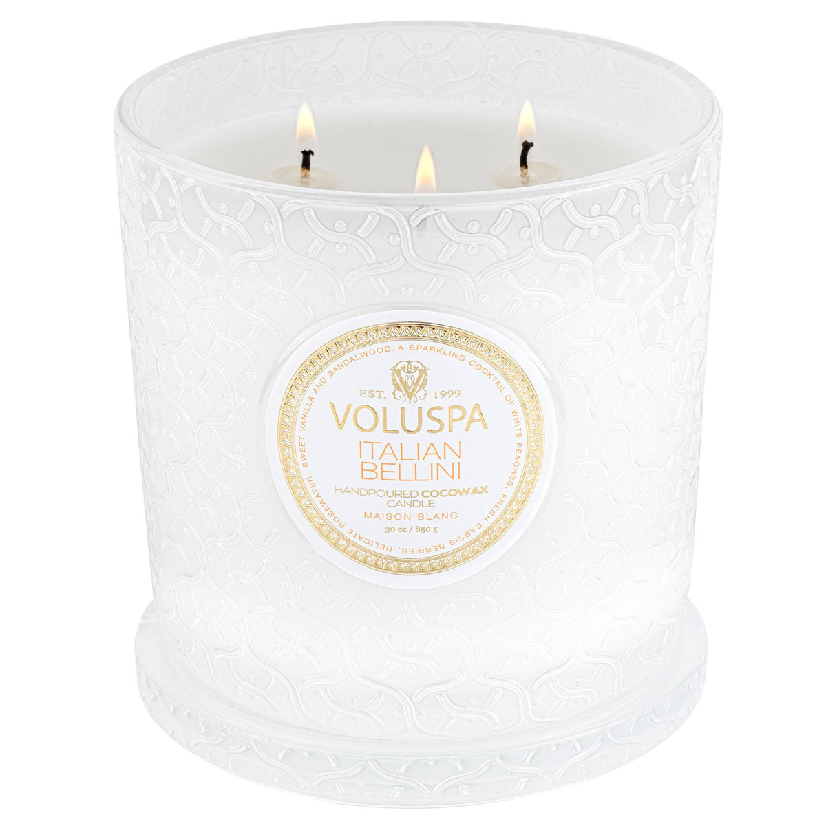 Triple Wick White Candle F7937