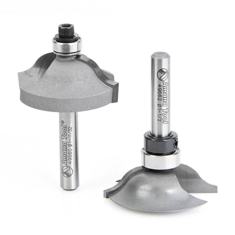 Carbide Tipped 2-Piece Ogee Stile and Rail 1/4 inch Shank Set Y632277