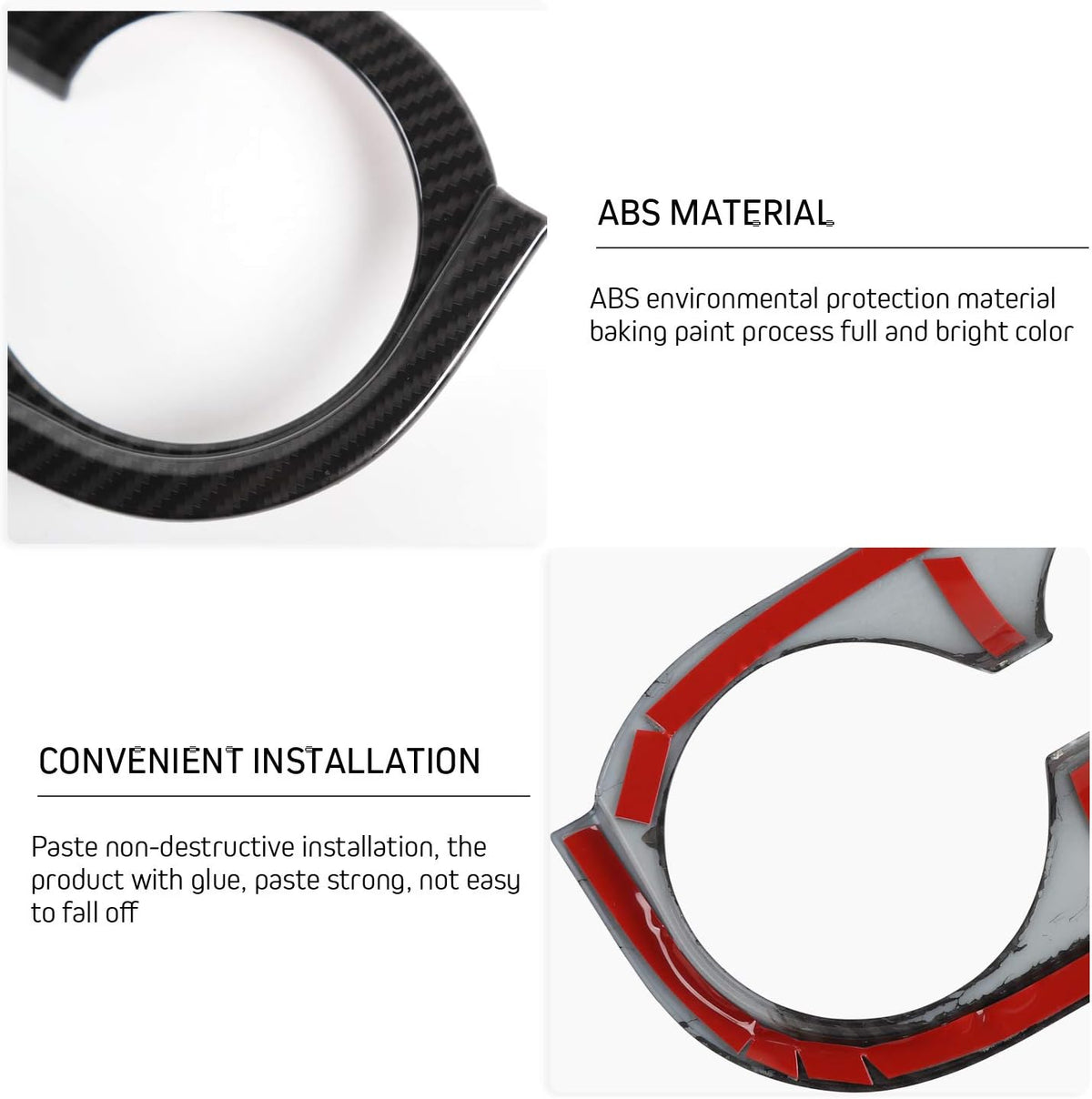 Gear Shift Panel Trim Cover ABS Carbon Fiber B8005