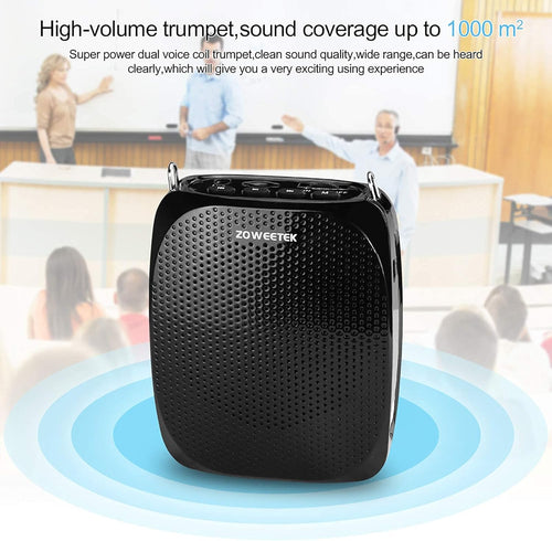 10W Portable Rechargeable Voice Amplifier with UHF Wireless Microphone Headset G39860