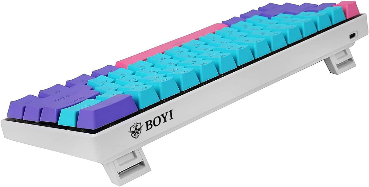 61 Hot Swappable Mechanical Keyboard Cherry MX Blue Switch PBT Keycaps G879788