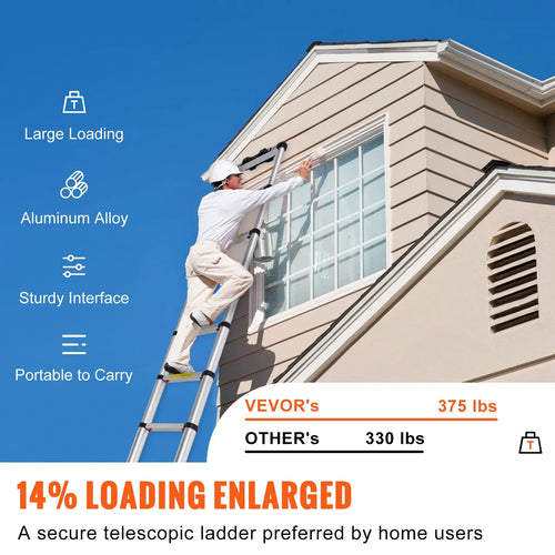 10.5FT Aluminum Telescoping Ladder Z133916