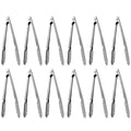 Stainless Steel 7-Inch Kitchen Tongs Set of 12 U9315