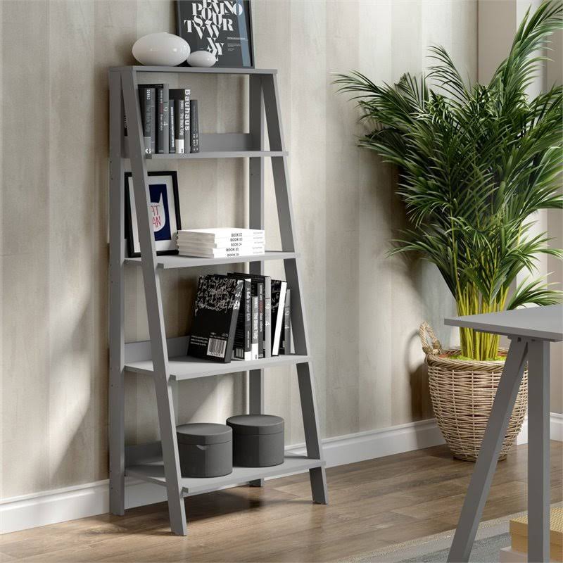 4-Shelf Wood Ladder Bookcase X55068
