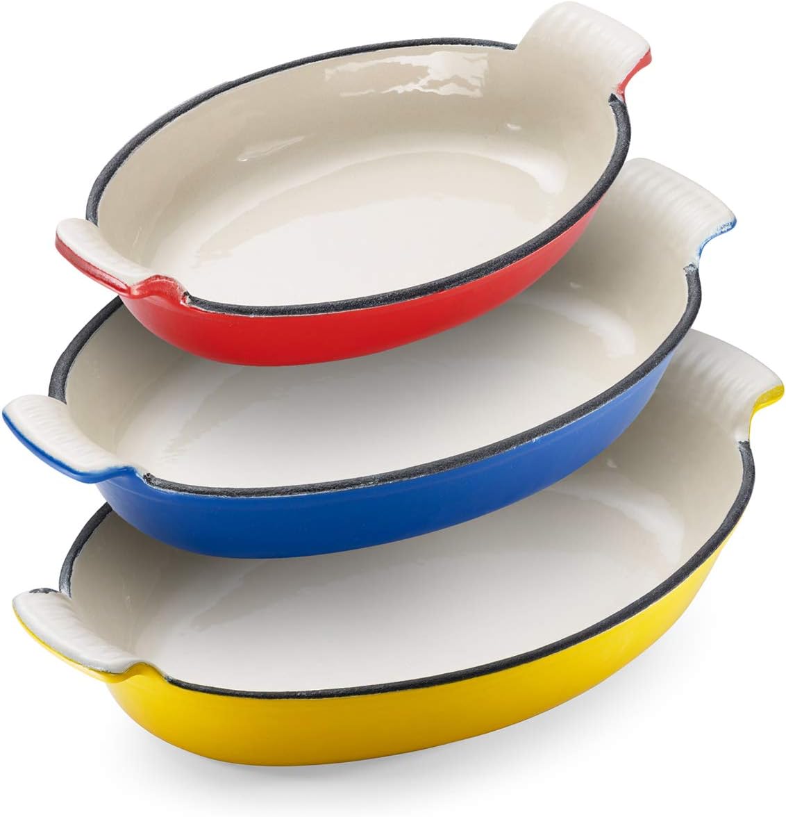 Enameled Cast Iron Pan Set of 3 L510858
