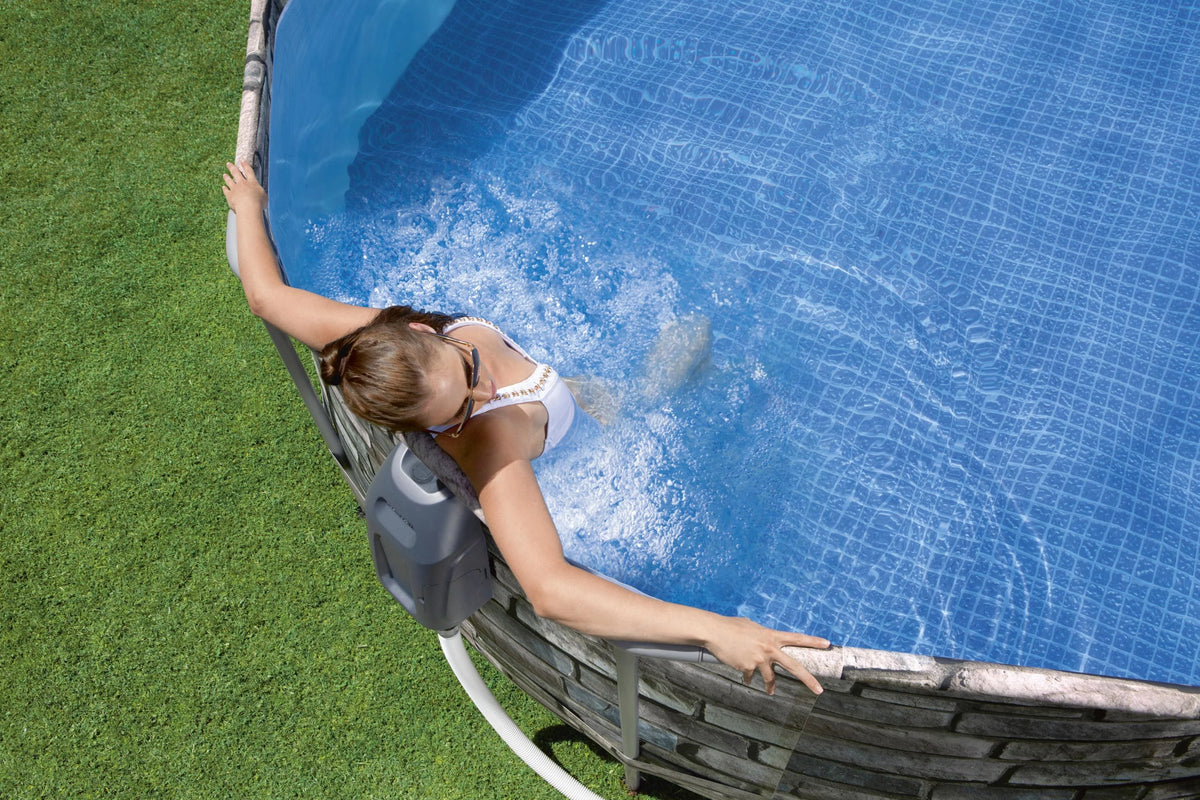 Coleman 20' Power Steel Comfort Jet Oval 48 Deep Metal Frame Above Ground Pool L561