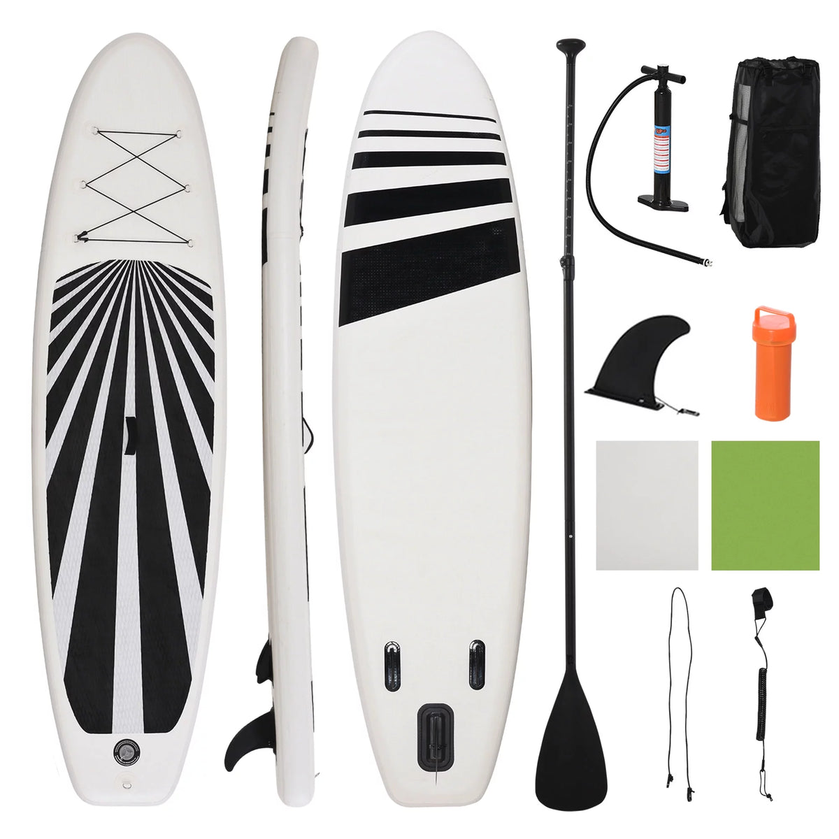Blue Inflatable Stand Up Paddle Board with Non-Slip Deck Pad H196