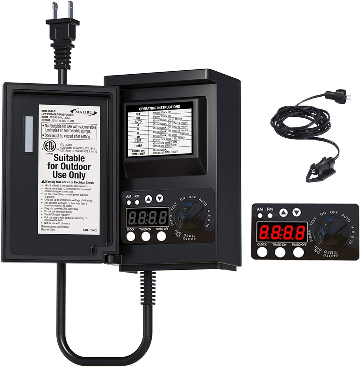 45W Low Voltage Landscape Lighting Transformer O2437