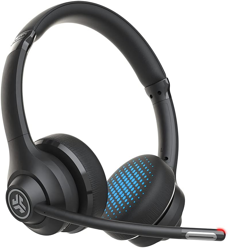 Wireless or Wired Over-Ear Office Headset with 60+ Hours Bluetooth Playtime I10965