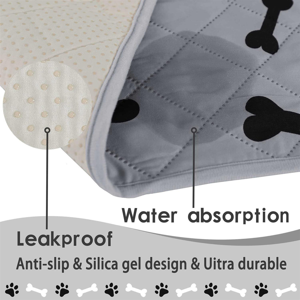Dog Crate Pee Pads Non-Slip Puppy Pads R672