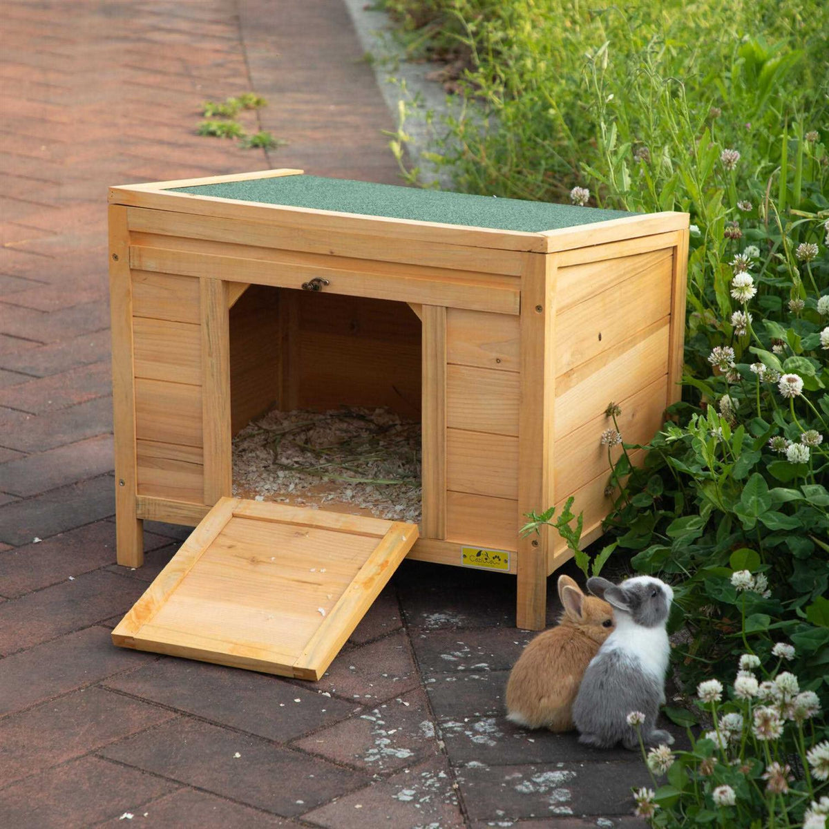 24′′L Waterproof Wooden Outdoor Rabbit Enclosure R4819