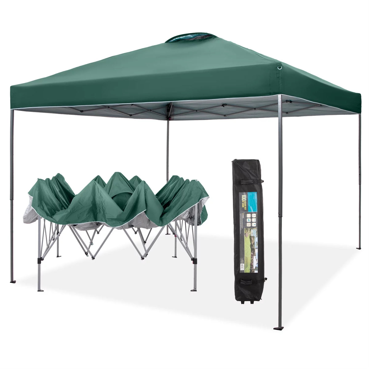 10x10ft Blue Pop-up Canopy Tent with Wheeled Bag B3105