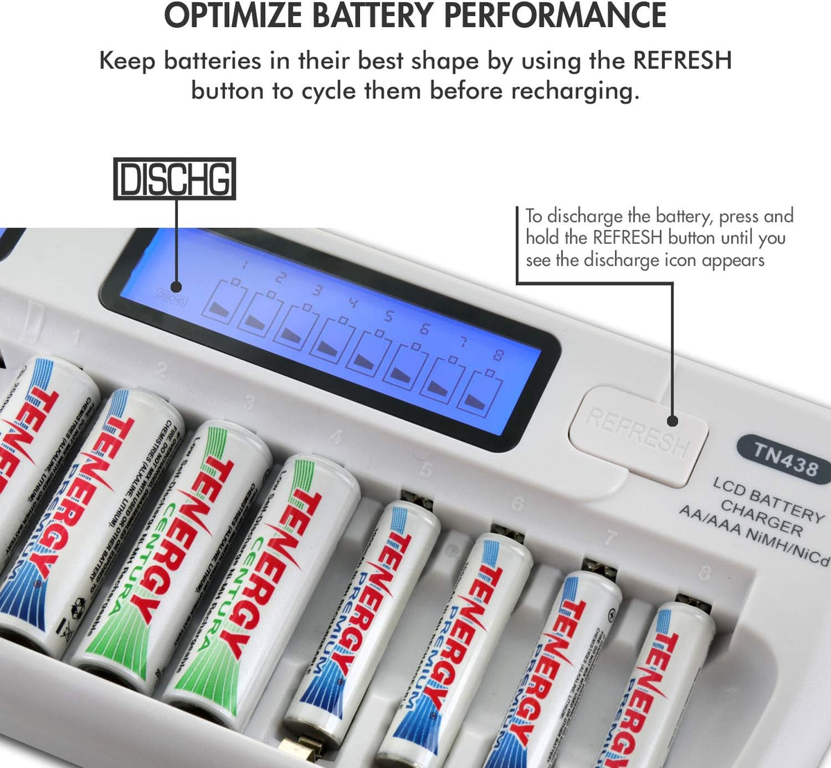 16 Bay AA AAA NiMH NiCd Battery Charger with AC and Car Adapter Z503
