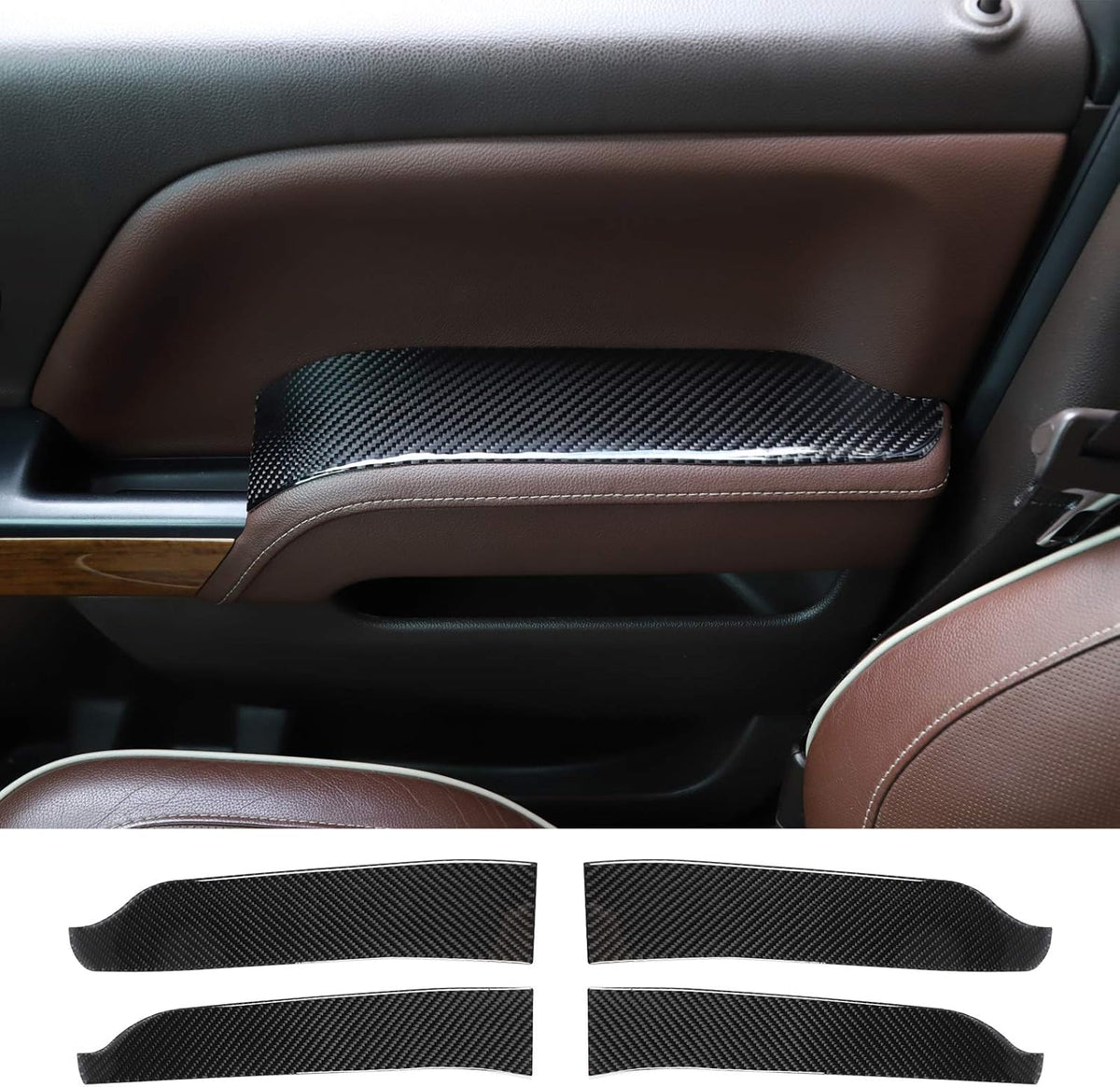 ABS Door Handle Armrest Trim Cover 4 pcs I59924