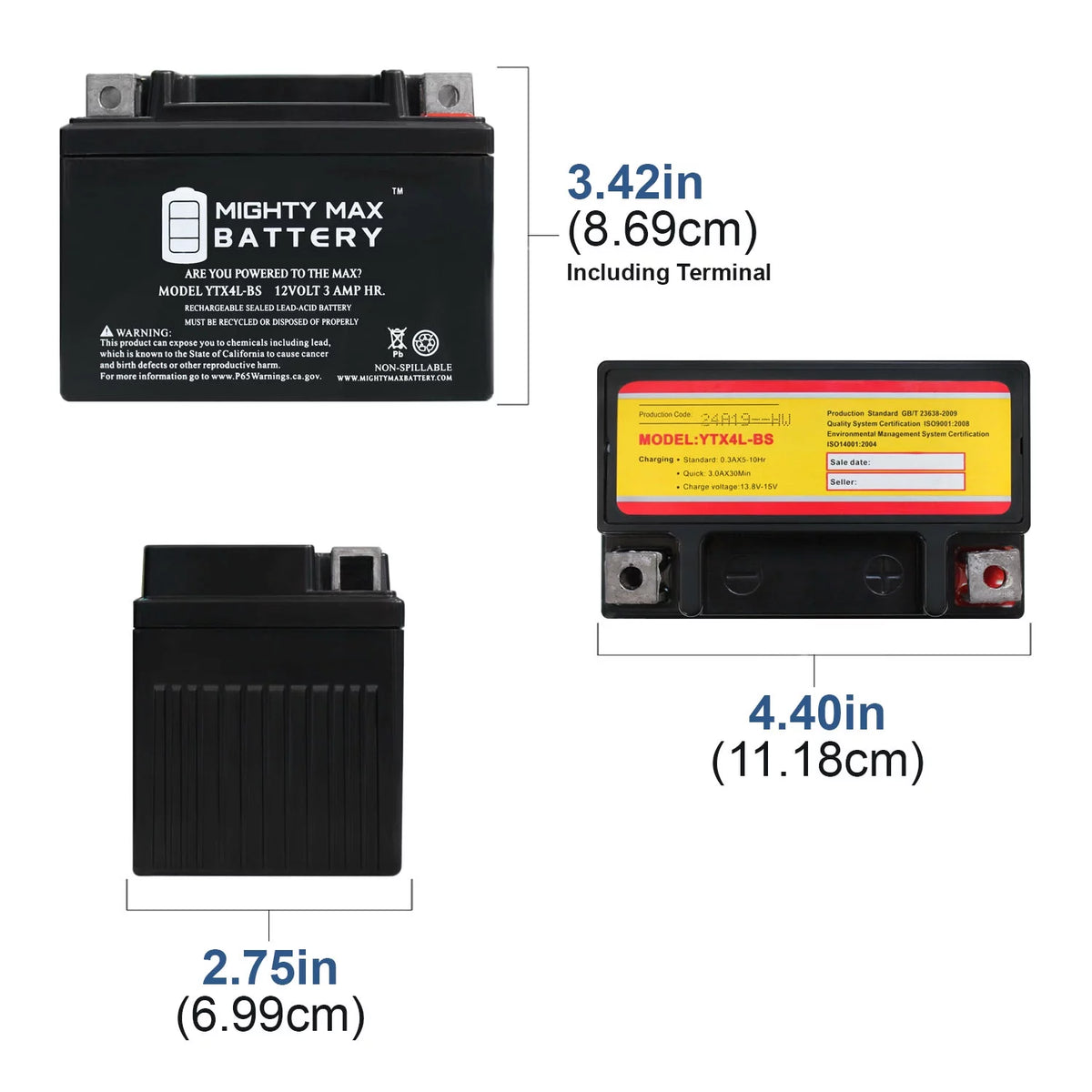 SLA Battery for ATV Dirt Bike T286