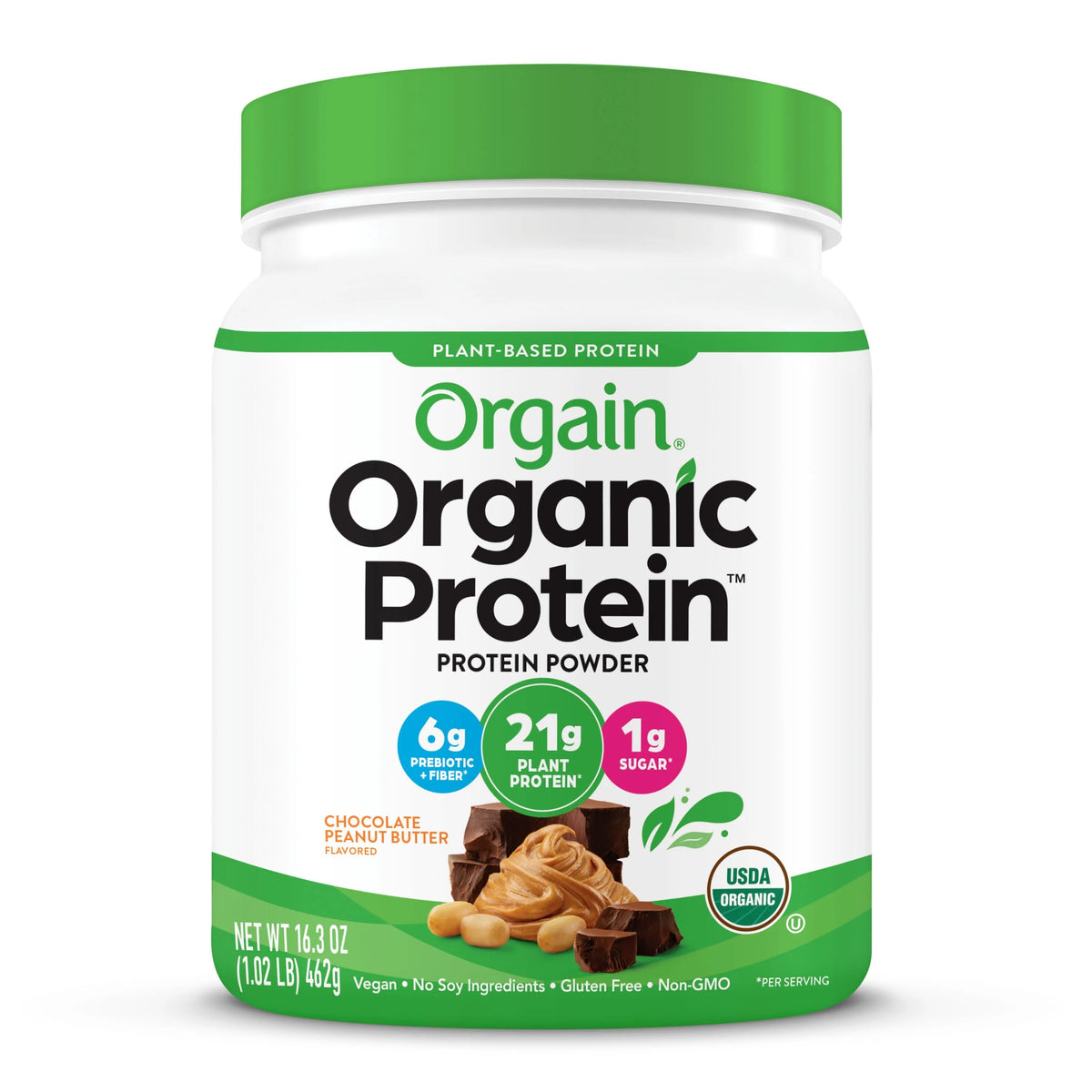 Organic Vegan 21g Protein Powder Chocolate Peanut Butter 1.02lb U33432