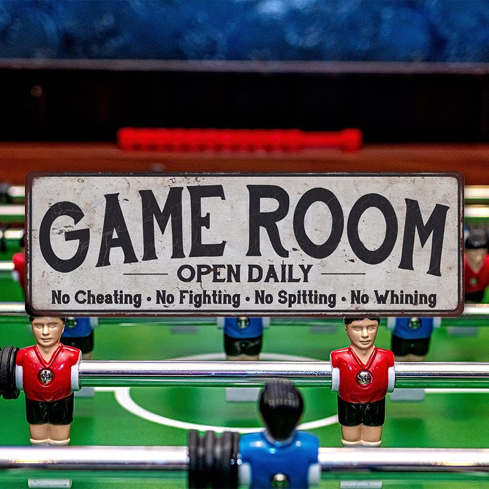 Vintage Retro Gamer Wall Sign 8 x 24 Metal Q6867
