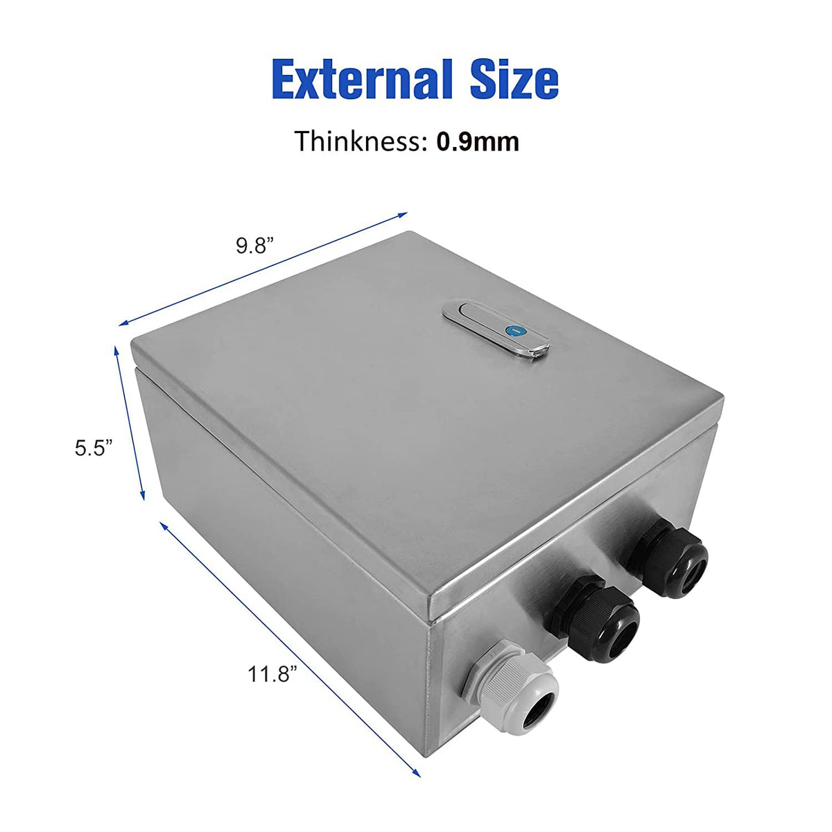 304 Stainless Steel IP65 Waterproof Junction Box with Lock I8014