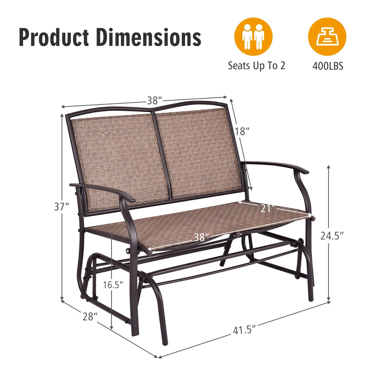 Patio Glider Outdoor Rocking Bench F102080