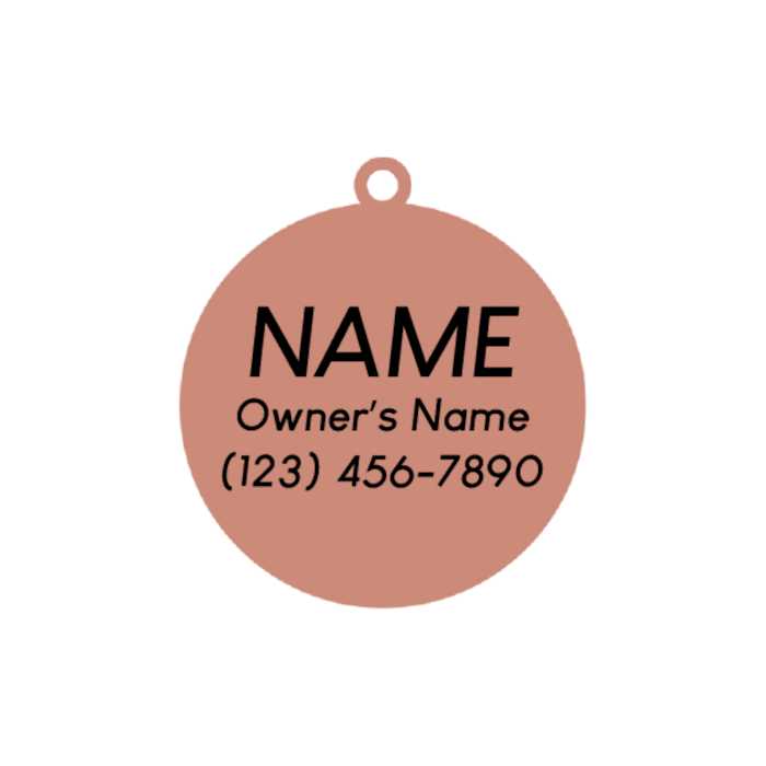 Rose Gold & White Pet ID Tag K281