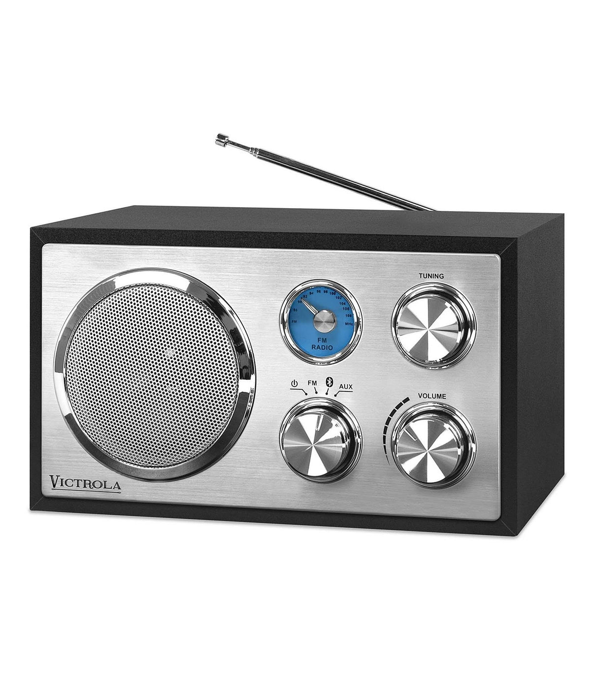 Black Wooden Desktop Bluetooth Radio V3134