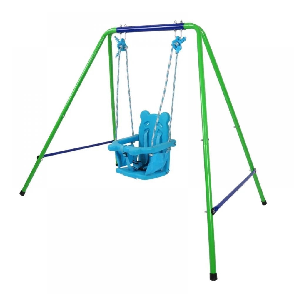 Folding Heavy Duty Toddler Swing Set with Baby Seat A72153