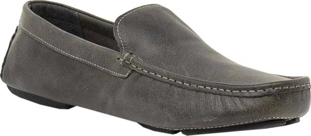 Charcoal Leather Driving Moccasins N22260