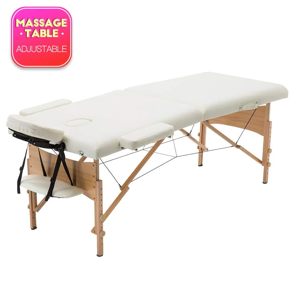 Adjustable Folding Portable Massage Table with Carry Case, Black P2817