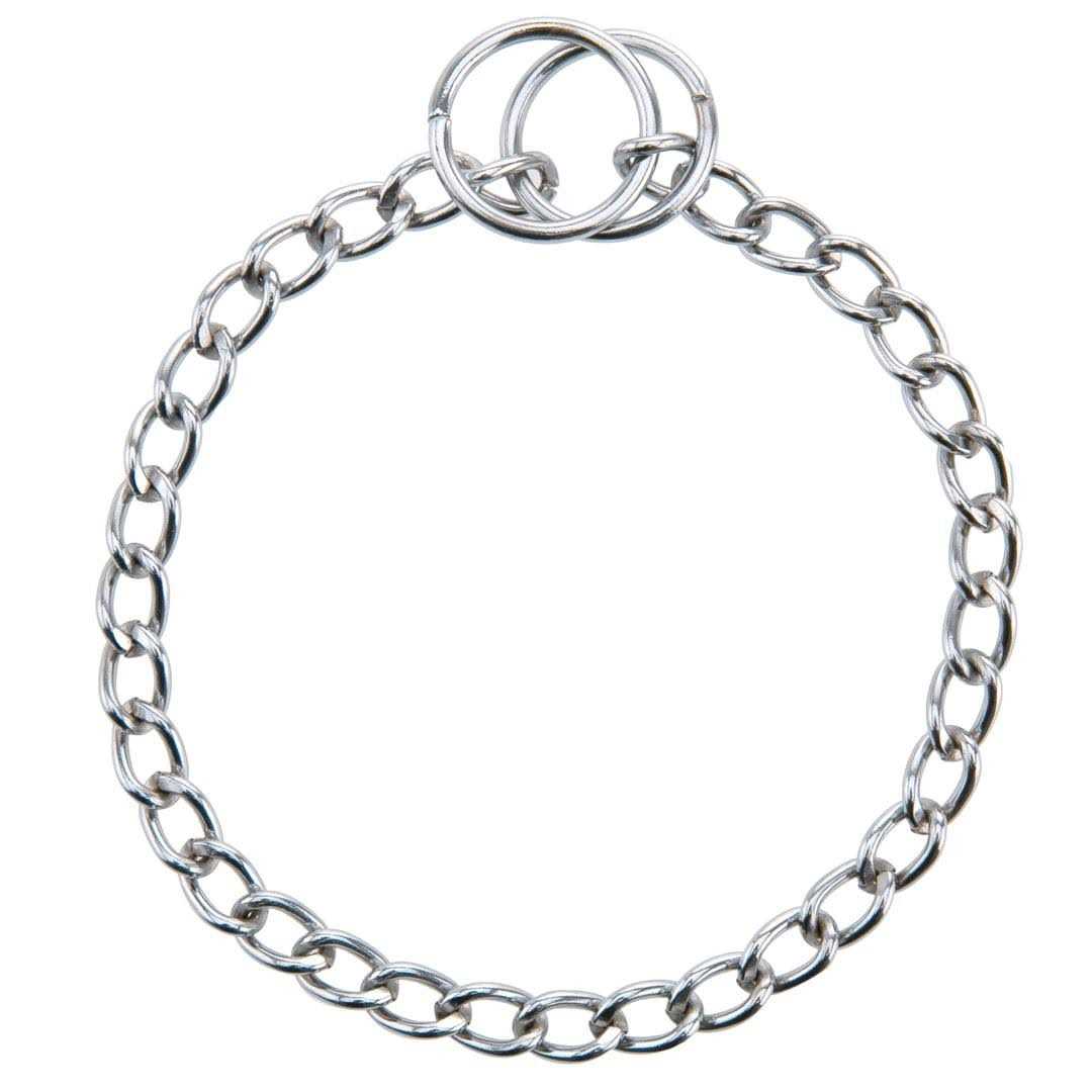 Choke Chain Collar Silver Lightweight Steel Dog Small/Medium W149