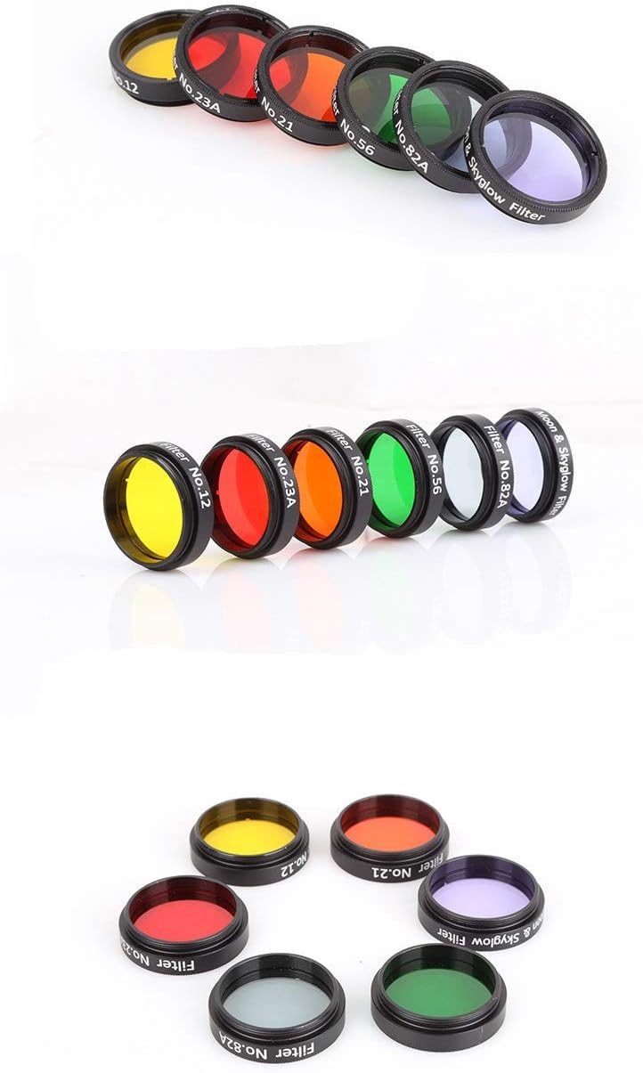 1.25 Inches 6 Color Telescope Moon Filter Set with Metal Case U111131