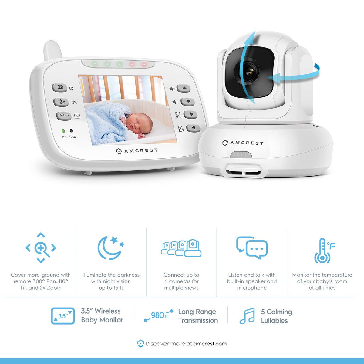 Video Baby Monitor with Camera and Audio D9234