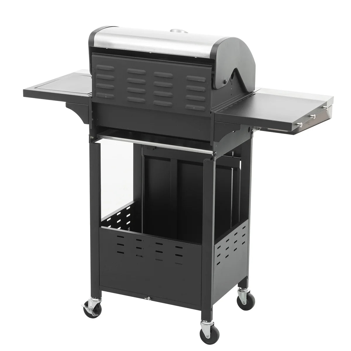 3 Burner Propane Gas Grill with Side Burner, Stainless Steel, Black U308