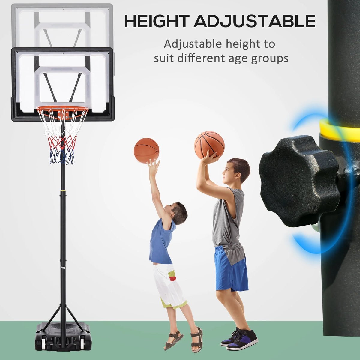 Portable Basketball Hoop System with 33 In. Backboard J5226