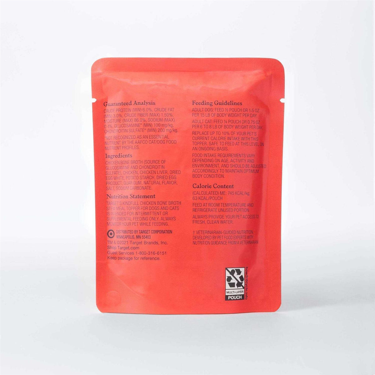 Chicken Bone Broth Wet Meal Topper for Dog and Cat Food O81127