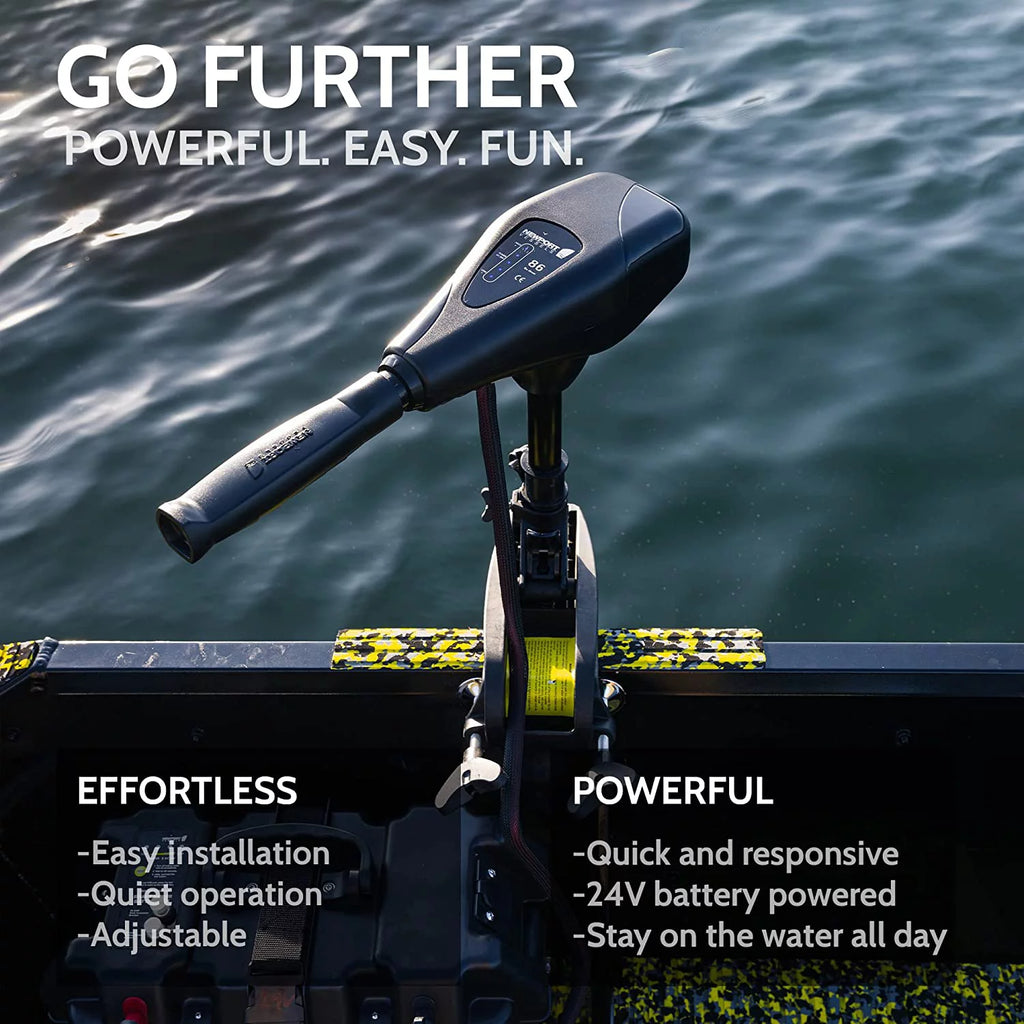 55 lb Thrust Saltwater Transom Mounted Electric Trolling Motor J5718